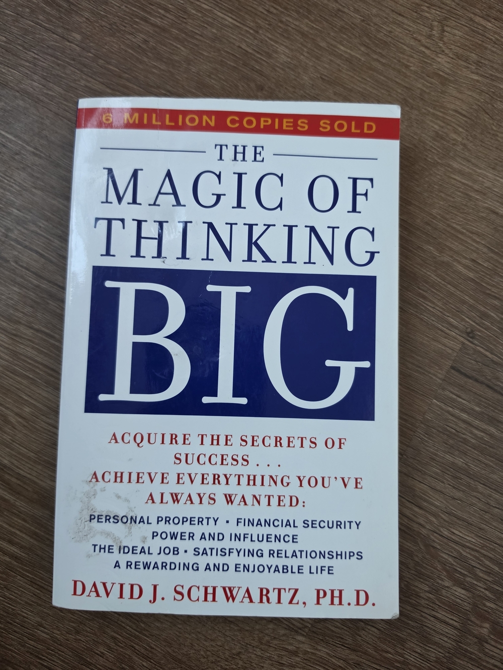 David J. Schwartz The Magic of Thinking Big – White and Navy Hardcover Book